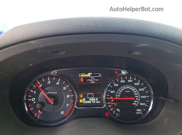JF1VA1B60K9800778 2019 SUBARU WRX Blue Vista del cuadro de instrumentos
