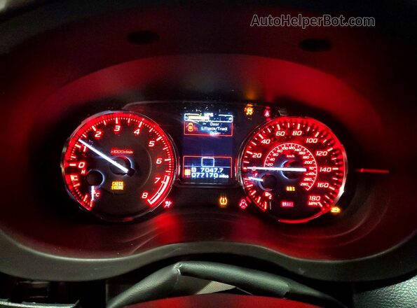 JF1VA1B66G9833906 2016 SUBARU WRX Белый Вид щитка приборов