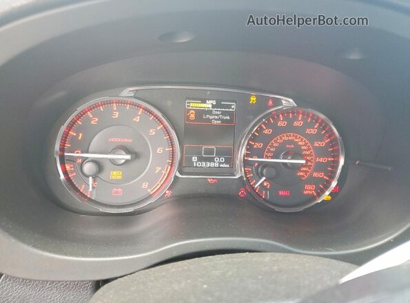 JF1VA1B69H9822495 2017 SUBARU WRX Silver ხელსაწყოთა პანელის ხედი