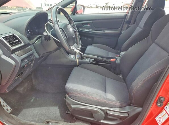 JF1VA1C60J9834345 2018 SUBARU WRX Red Widok wnętrza z przodu