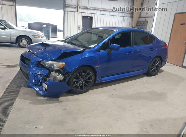 JF1VA1C64J9805530 2018 SUBARU WRX Blue Առջևի ձախ երեք քառորդ տեսարան