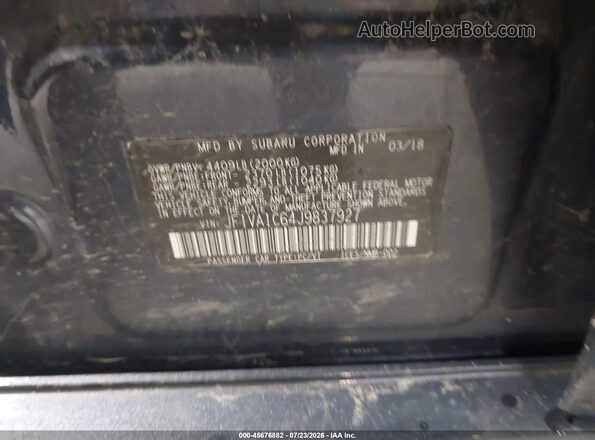 JF1VA1C64J9837927 2018 SUBARU WRX Gray Vista del compartimento del motor