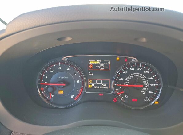 JF1VA1F60J9835703 2018 SUBARU WRX Синий Вид щитка приборов