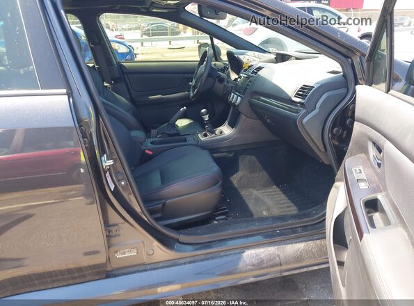 JF1VA1J64H9818145 2017 SUBARU WRX Gray წინა სალონის ხედი
