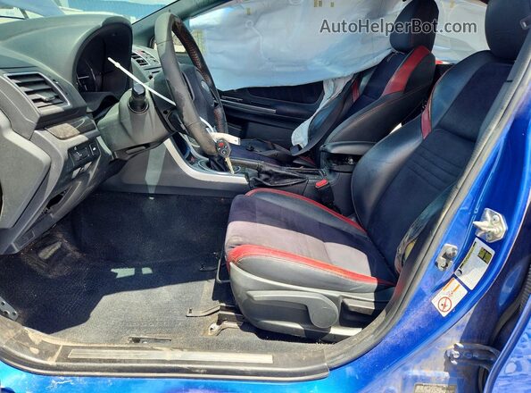 JF1VA2M64H9837800 2017 SUBARU WRX Blue Вид салону спереду