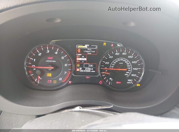 JF1VA2N60J9823350 2018 SUBARU WRX STI Silver Vista de los asientos traseros