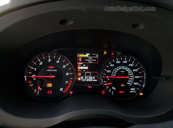 JF1VA2S67K9802436 2019 SUBARU WRX White Instrument cluster view
