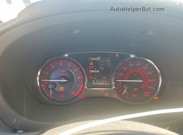 JF1VA2V69H9840383 2017 SUBARU WRX Blue Instrument cluster view