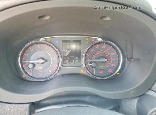 JF1VA2Z68G9820604 2016 SUBARU WRX Charcoal Вид щитка приладів
