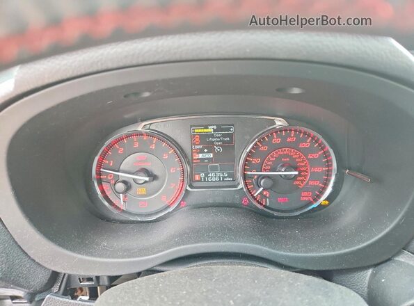 JF1VA2Z69G9821891 2016 SUBARU WRX Черный Вид щитка приборов