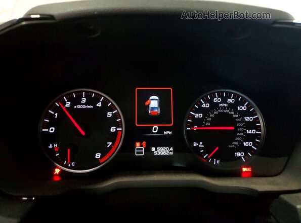 JF1VBAA62N9013592 2022 SUBARU WRX Silver Instrument cluster view