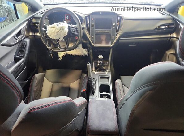 JF1VBAA65N9029706 2022 SUBARU WRX Blue Առջևի վահանակի տեսք
