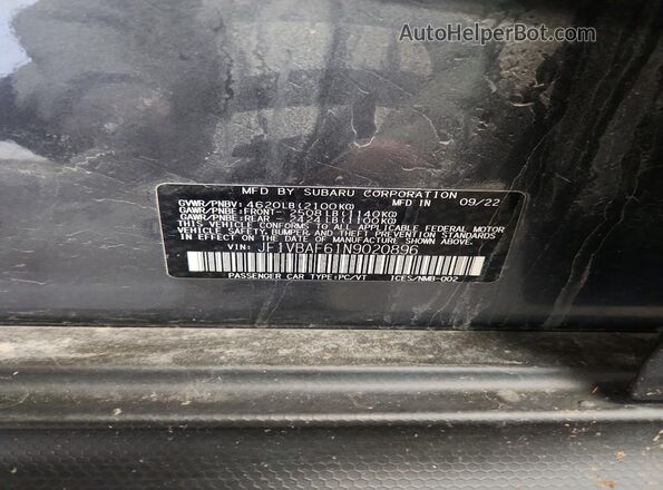 JF1VBAF61N9020896 2022 SUBARU WRX Gray Вид підкапотного простору