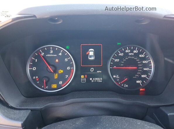 JF1VBAH67R9815969 2024 SUBARU WRX Red ხელსაწყოთა პანელის ხედი