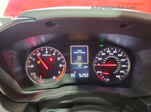 JF1VBAH6XR9817070 2024 SUBARU WRX Red Вид щитка приладів