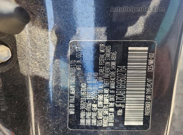 JF1ZCAB16H9602764 2017 SUBARU BRZ Черный Вид подкапотного пространства