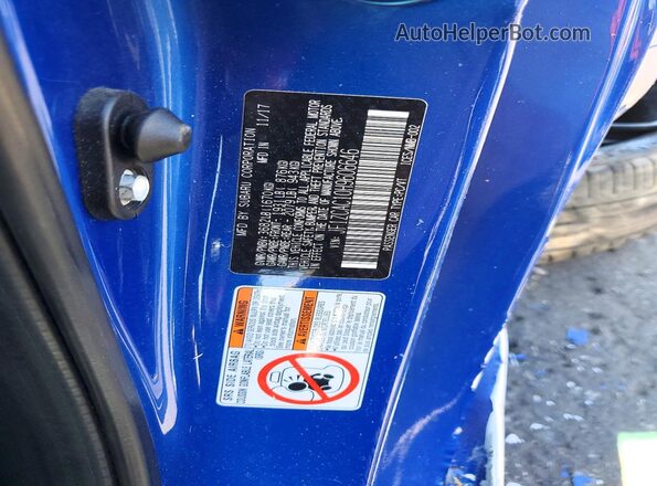 JF1ZCAC10H9606646 2017 SUBARU BRZ Синий Вид наклейки с VIN-кодом