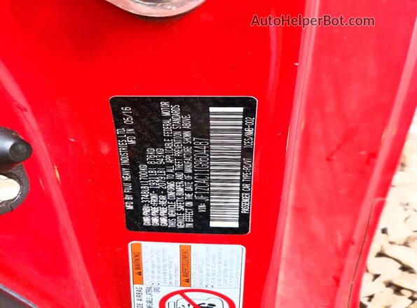 JF1ZCAC11G8604487 2016 SUBARU BRZ Красный Вид подкапотного пространства