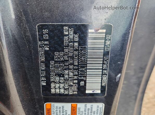 JF1ZCAC11G9603673 2016 SUBARU BRZ Gray Widok komory silnika