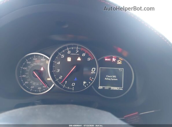 JF1ZCAD17L9700692 2020 SUBARU BRZ White უკანა სავარძლების ხედი