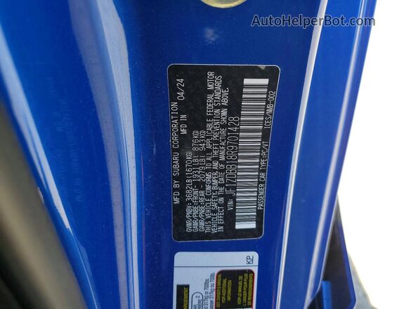 JF1ZDBB18R9701428 2024 SUBARU BRZ Blue Շարժիչի բաժամունքի տեսք