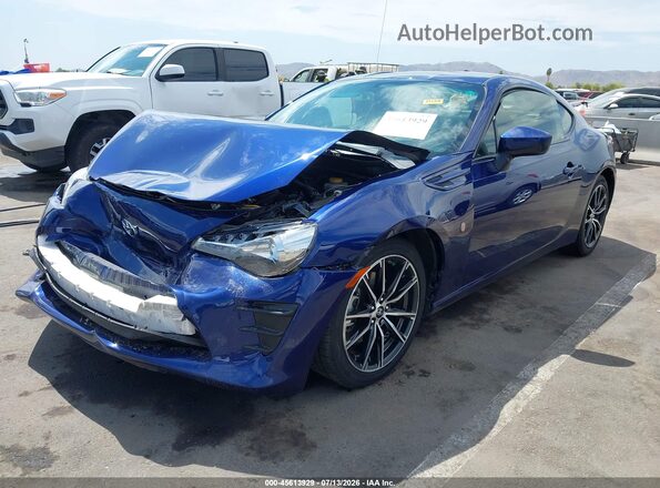 JF1ZNAA16H9703668 2017 TOYOTA 86 Blue Առջևի ձախ երեք քառորդ տեսարան