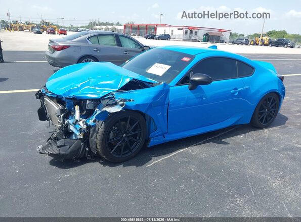 JF1ZNBE18P9759089 2023 TOYOTA GR86 Blue წინა მარცხენა ხედი სამი მეოთხედიდან