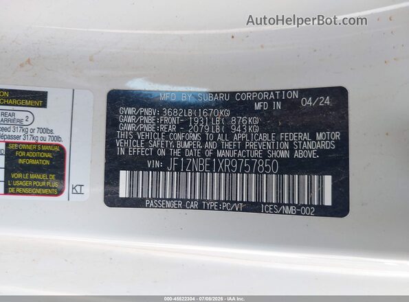 JF1ZNBE1XR9757850 2024 TOYOTA GR86 Green ძრავის განყოფილების ხედი