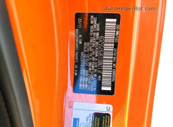 JF1ZNBG19P9755209 2023 TOYOTA GR86 Оранжевый Вид подкапотного пространства