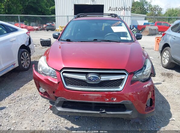 JF2GPAACXG9239877 2016 SUBARU CROSSTREK Red Widok zestawu wskaźników