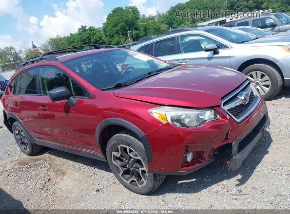 JF2GPAACXG9239877 2016 SUBARU CROSSTREK Red Widok wnętrza z tyłu