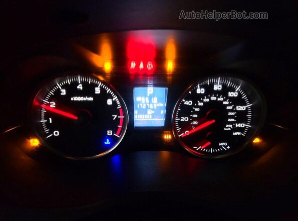 JF2GPABC0HH277558 2017 SUBARU CROSSTREK Black Вид щитка приладів
