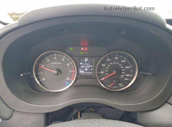 JF2GPABC1G8287871 2016 SUBARU CROSSTREK Бежевый Вид щитка приборов