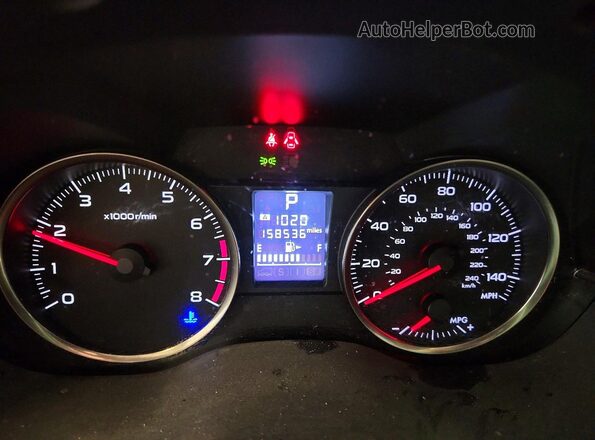 JF2GPABC1G8317466 2016 SUBARU CROSSTREK Белый Вид щитка приборов