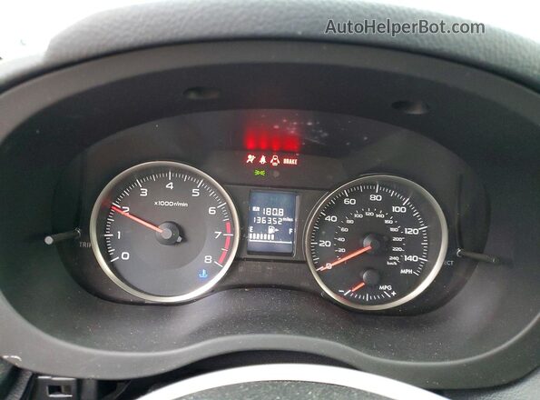 JF2GPABC1G9260745 2016 SUBARU CROSSTREK Серый Вид щитка приборов