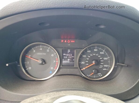 JF2GPABC2G8265989 2016 SUBARU CROSSTREK Black ხელსაწყოთა პანელის ხედი