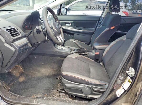 JF2GPABC2G8265989 2016 SUBARU CROSSTREK Black წინა სალონის ხედი