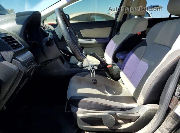 JF2GPABC2H9216691 2017 SUBARU CROSSTREK Black წინა სალონის ხედი