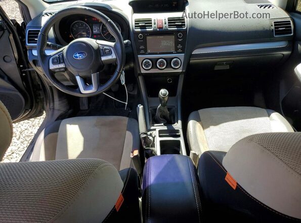 JF2GPABC2H9216691 2017 SUBARU CROSSTREK Black წინა პანელის ხედი