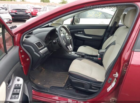 JF2GPABC4HH280883 2017 SUBARU CROSSTREK Red Widok wnętrza z przodu