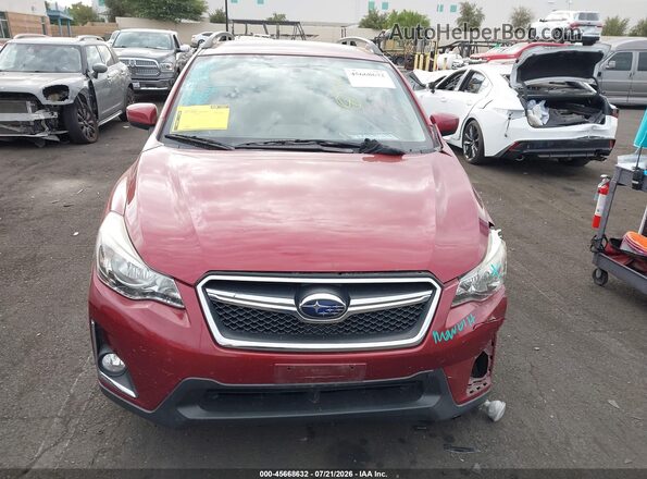 JF2GPABC4HH280883 2017 SUBARU CROSSTREK Red Widok zestawu wskaźników