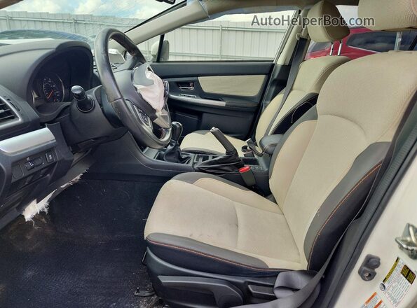 JF2GPABC5G9315987 2016 SUBARU CROSSTREK White Вид салону спереду