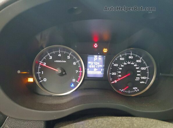 JF2GPABC6G8208016 2016 SUBARU CROSSTREK Silver Vista del cuadro de instrumentos