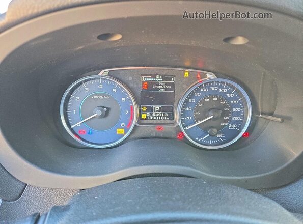 JF2GPABC6G8302705 2016 SUBARU CROSSTREK Charcoal Widok zestawu wskaźników