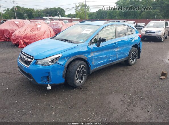 JF2GPABC6G8329032 2016 SUBARU CROSSTREK Light Blue წინა მარცხენა ხედი სამი მეოთხედიდან