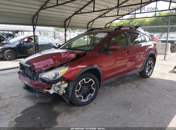 JF2GPABC9G8222668 2016 SUBARU CROSSTREK Red წინა მარცხენა ხედი სამი მეოთხედიდან