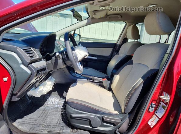 JF2GPABC9G8314024 2016 SUBARU CROSSTREK Red Widok wnętrza z przodu