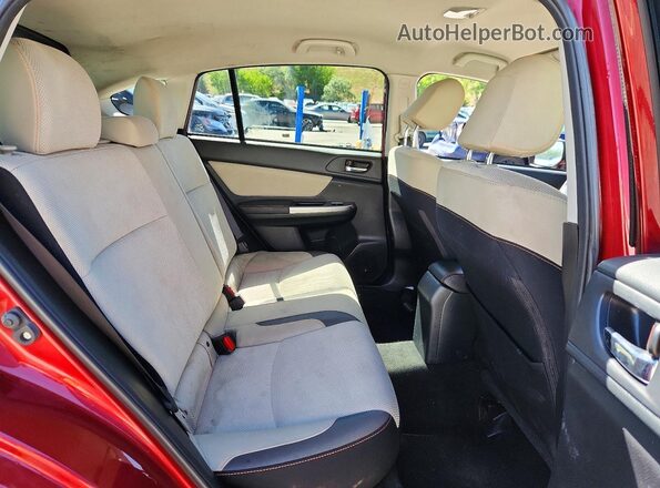 JF2GPABC9G8314024 2016 SUBARU CROSSTREK Red Widok wnętrza z tyłu