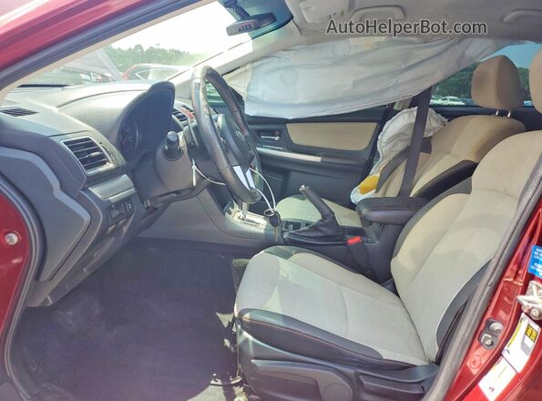 JF2GPABC9H8208013 2017 SUBARU CROSSTREK Maroon Vista interior delantera