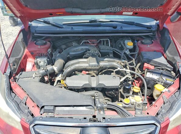 JF2GPABC9H8208013 2017 SUBARU CROSSTREK Maroon Vista del compartimento del motor